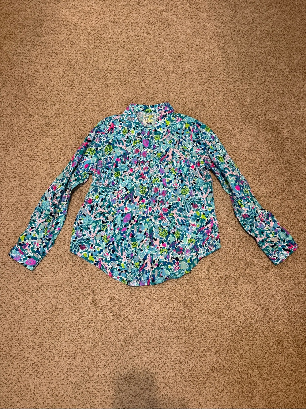 Lilly Pulitzer Sea View Button-Down Shirt